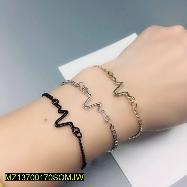 1 Pc Uni-Sex Heart Beat Bracelet