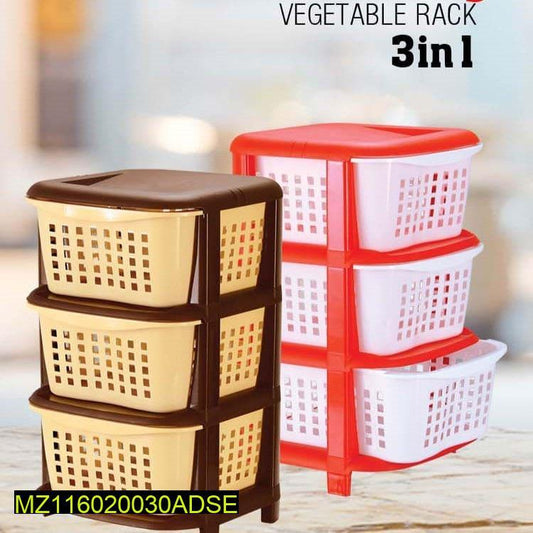 3 Drawer Kitchen Vegetable Rack