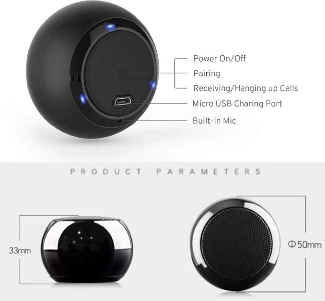 Compact Bluetooth Speaker with Rechargeable Battery - Mini Design, Supports Audio Devices